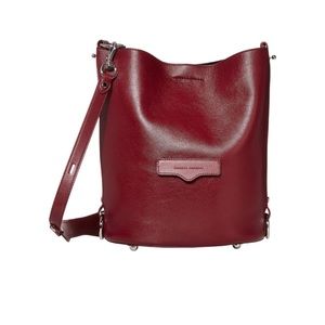 Rebecca Minkoff convertible bucket bag -pinot noir
